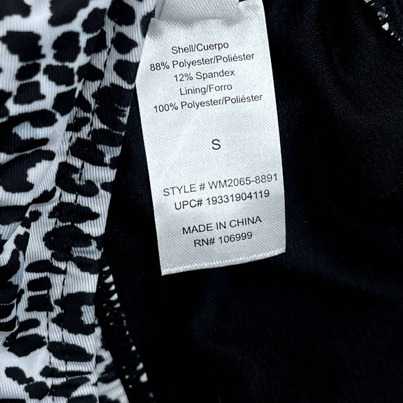 NWT Social Angel Bikini Set Halter Wrap Top High Rise Bottom Black White - Small - Picture 9 of 16